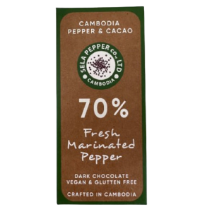 70% Dark Chocolate Fresh Marinated Pepper