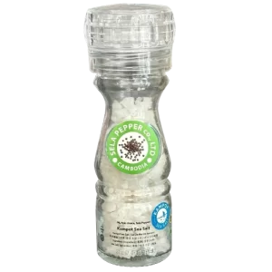 Kampot Sea Salt in Glas Bottle with Adjustable Grinder