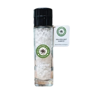 Kampot Sea Salt in Glass Bottle with Adjustable Grinder