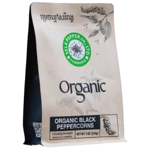 Organic Black Peppercorn in Paper Bag